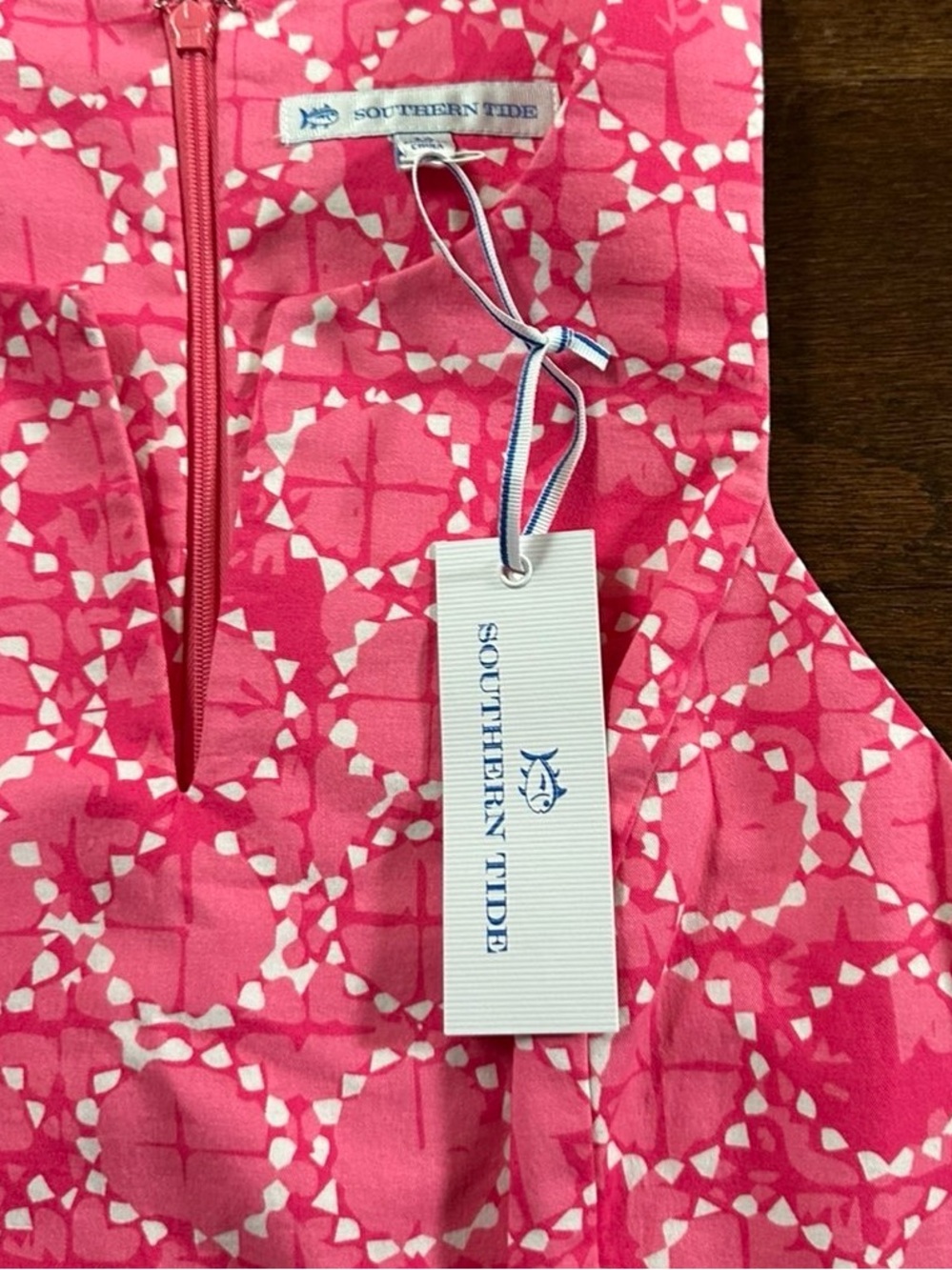 Southern Tide-Sand Dollar Print Dress in Smoothie Pink-size 10-NWT - Picture 5 of 10
